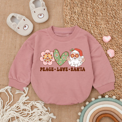 Festive Baby Christmas Romper – Cozy Long Sleeve First Holiday Outfit 
