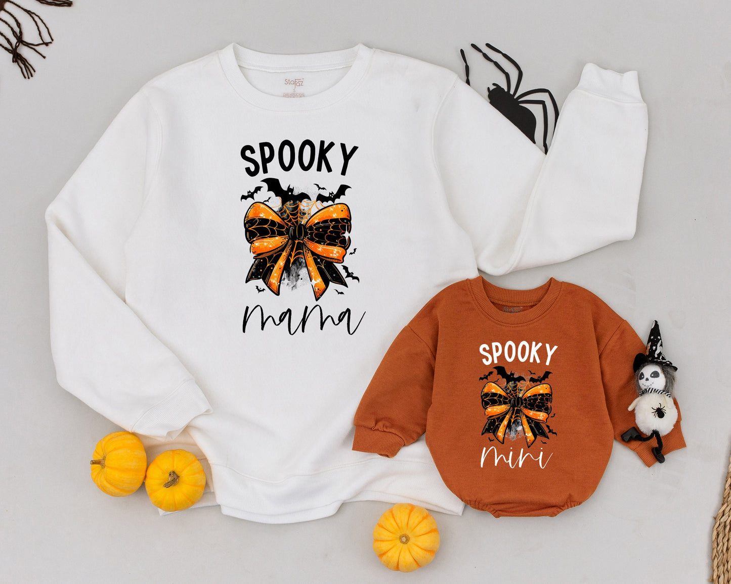 Matching Vintage Ghost Sweaters for Spooky Halloween Family Fun