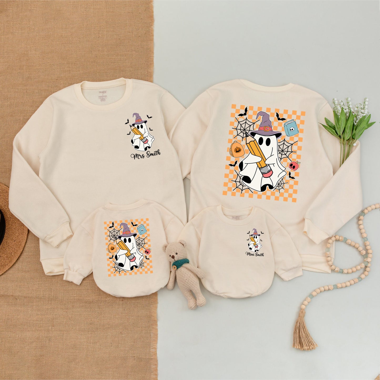 Matching Mama & Mini Halloween Outfits, Teacher & Baby Fall Apparel  