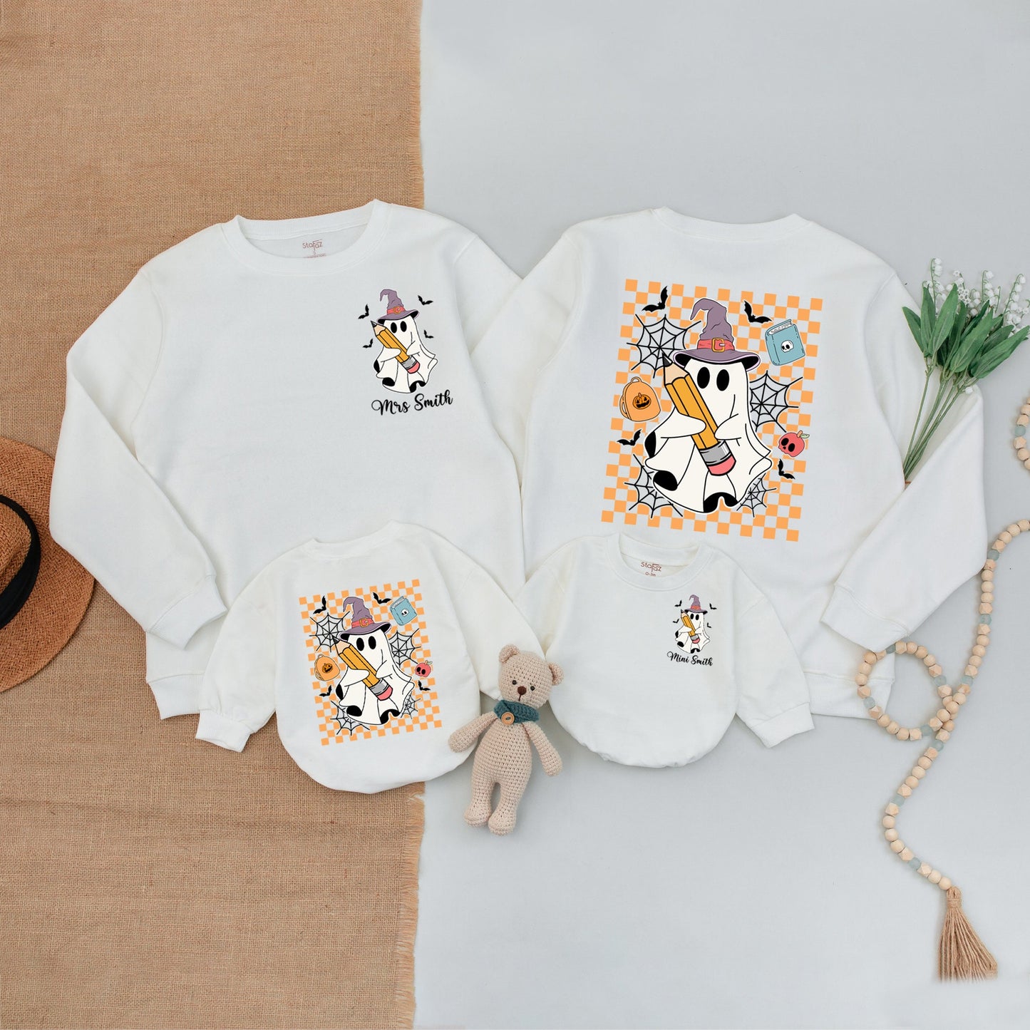 Matching Mama & Mini Halloween Outfits, Teacher & Baby Fall Apparel  