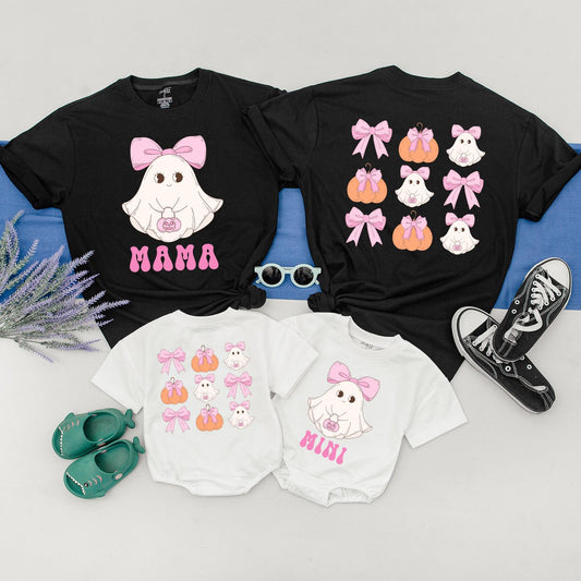 "Mama and Me Ghost Tees - Cute Halloween Matching Outfits"