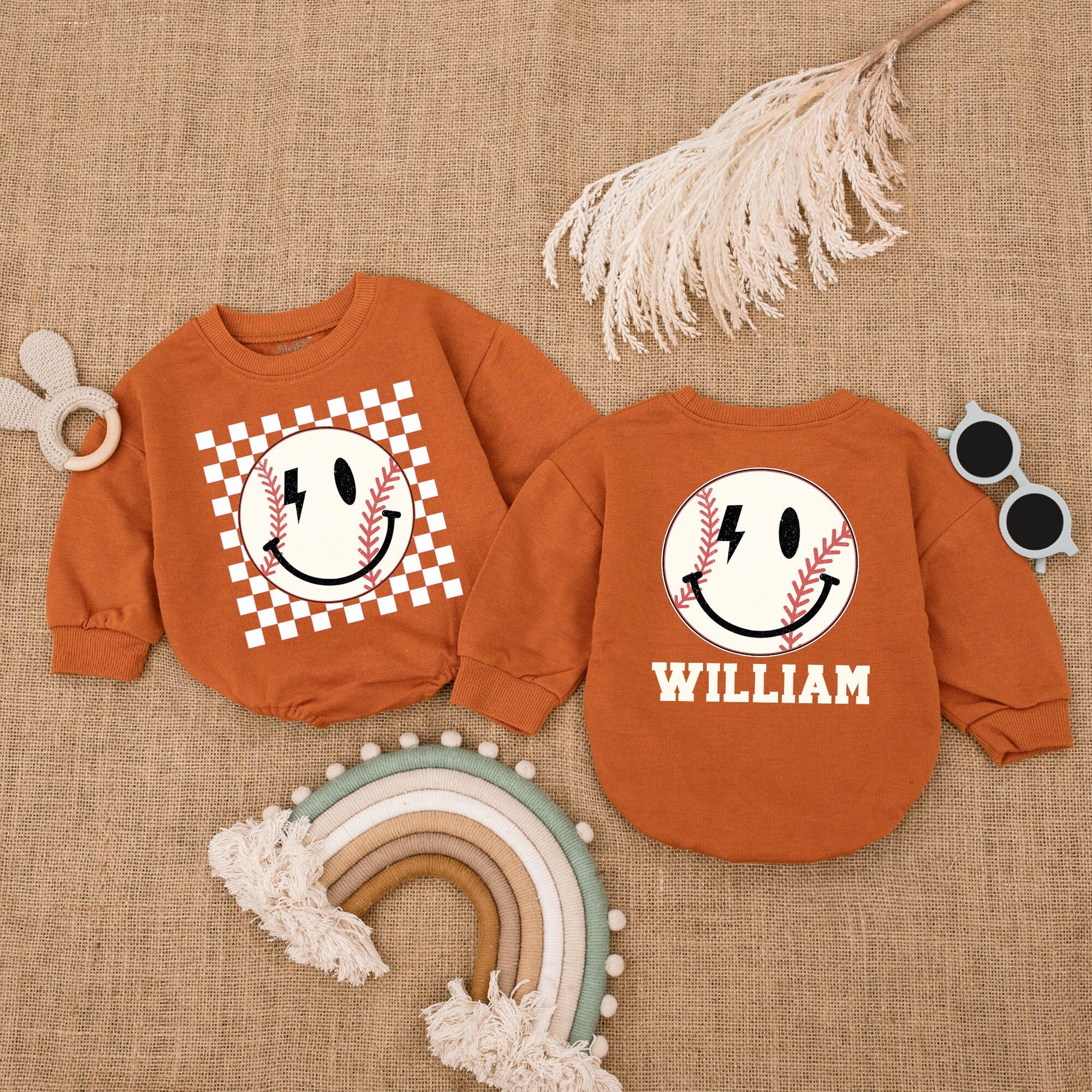 Baseball Smile Romper for Babies - Perfect Game Day Outfit
