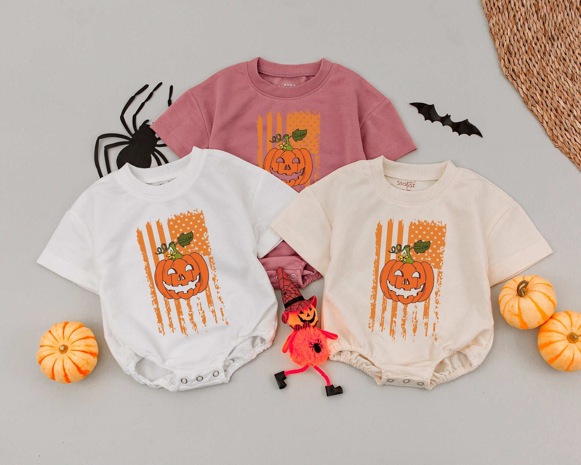 Pumpkin Spice Baby Romper: First Halloween Outfit for Boys & Girls