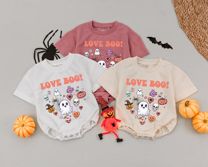 First Halloween Romper, Love Boo Outfit, Vintage Baby Costume Gift