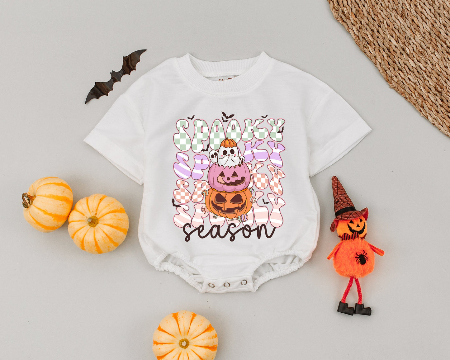 Baby's First Halloween Romper: Cute Pumpkin & Ghost Bodysuit