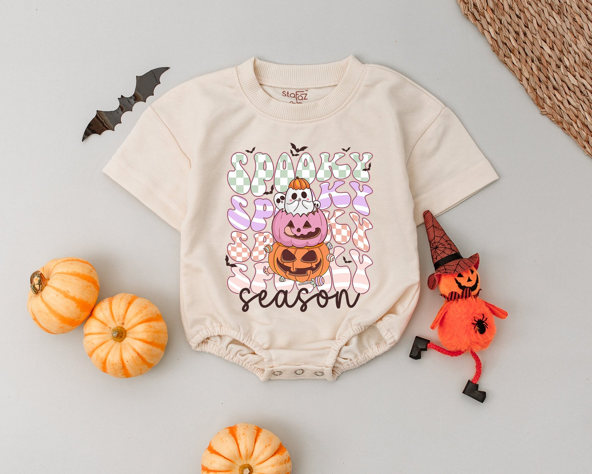 Baby's First Halloween Romper: Cute Pumpkin & Ghost Bodysuit