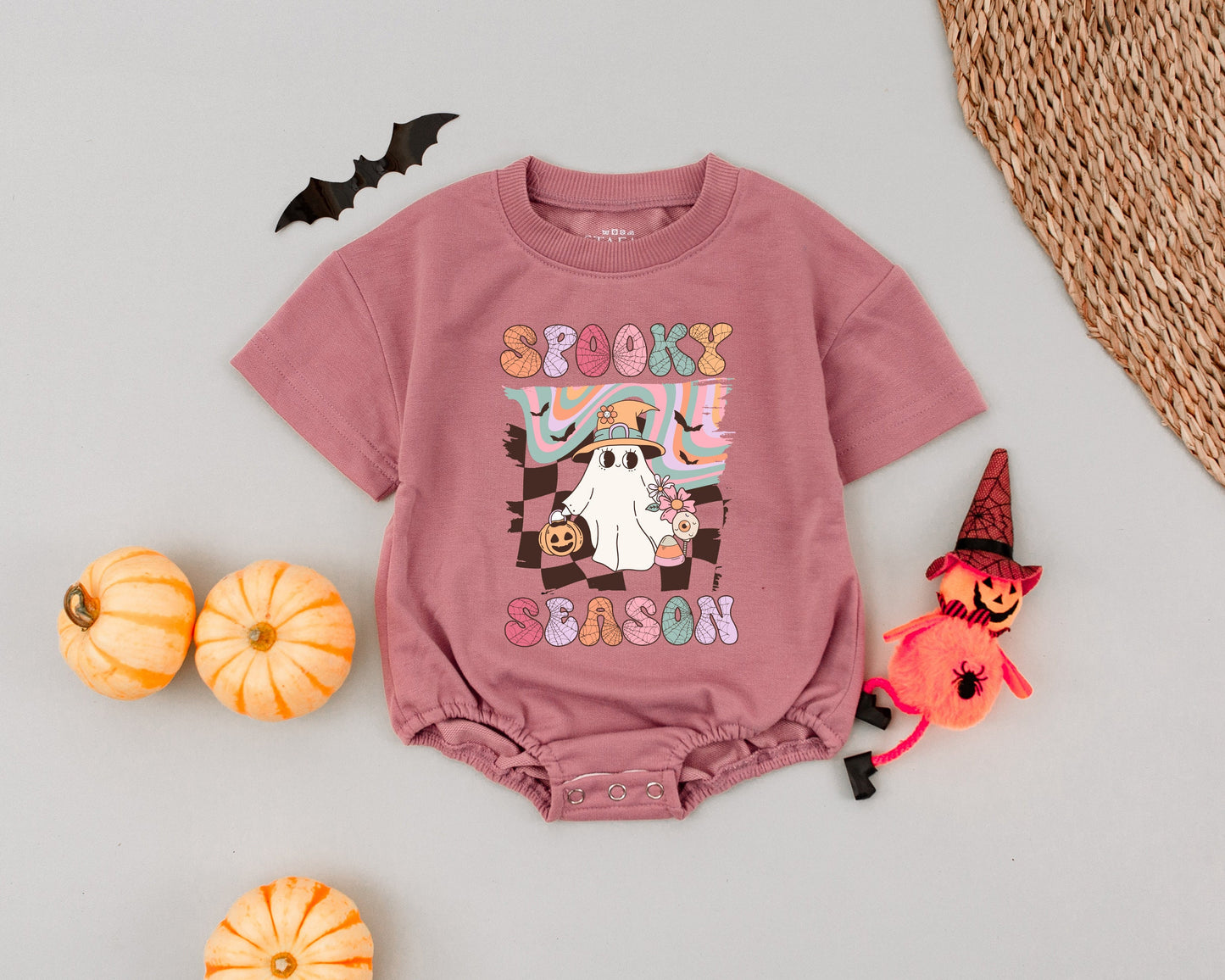 First Halloween Checkered Romper - Cute Fall Outfit for Baby Boys & Girls