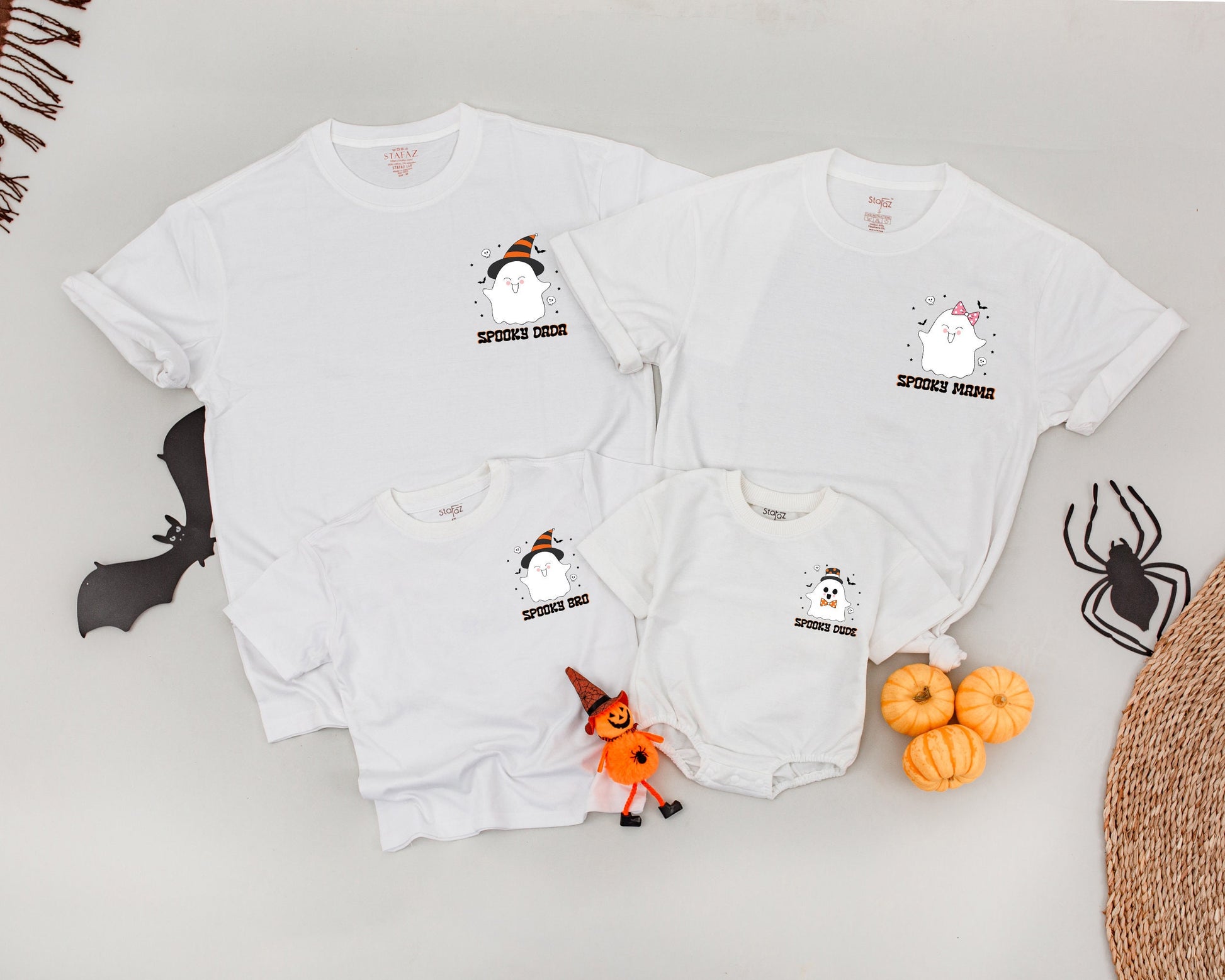 Matching Family Halloween Shirts | Retro Fall Outfits & Cute Ghost Tees