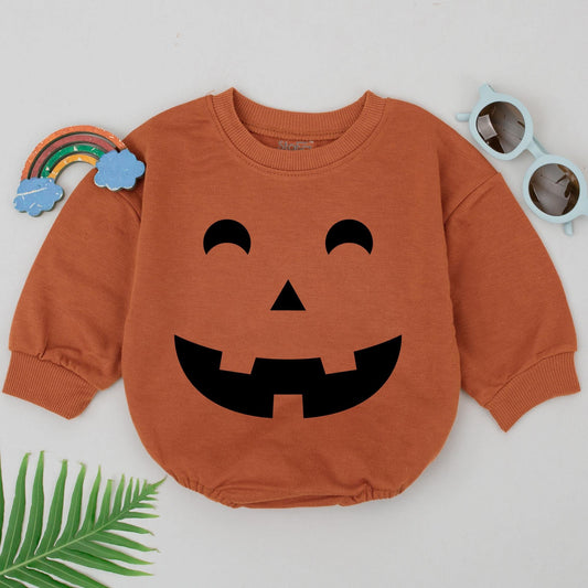 Adorable Pumpkin Romper for Baby Girls – Perfect Halloween Outfit