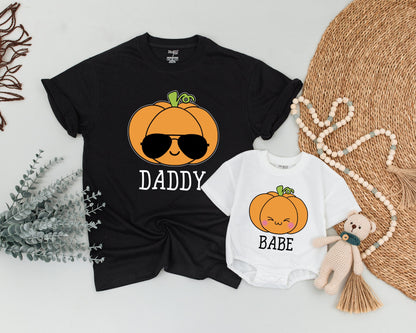 Matching Retro Pumpkin Family Tees: Cute Halloween & Fall Outfits