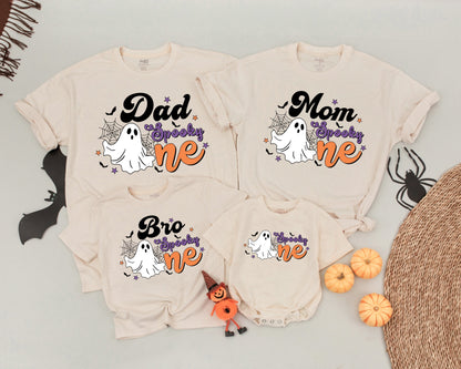 Vintage Ghost Family Shirts: Retro Halloween Birthday Outfit