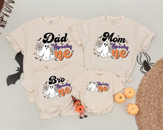 Vintage Ghost Family Shirts: Retro Halloween Birthday Outfit
