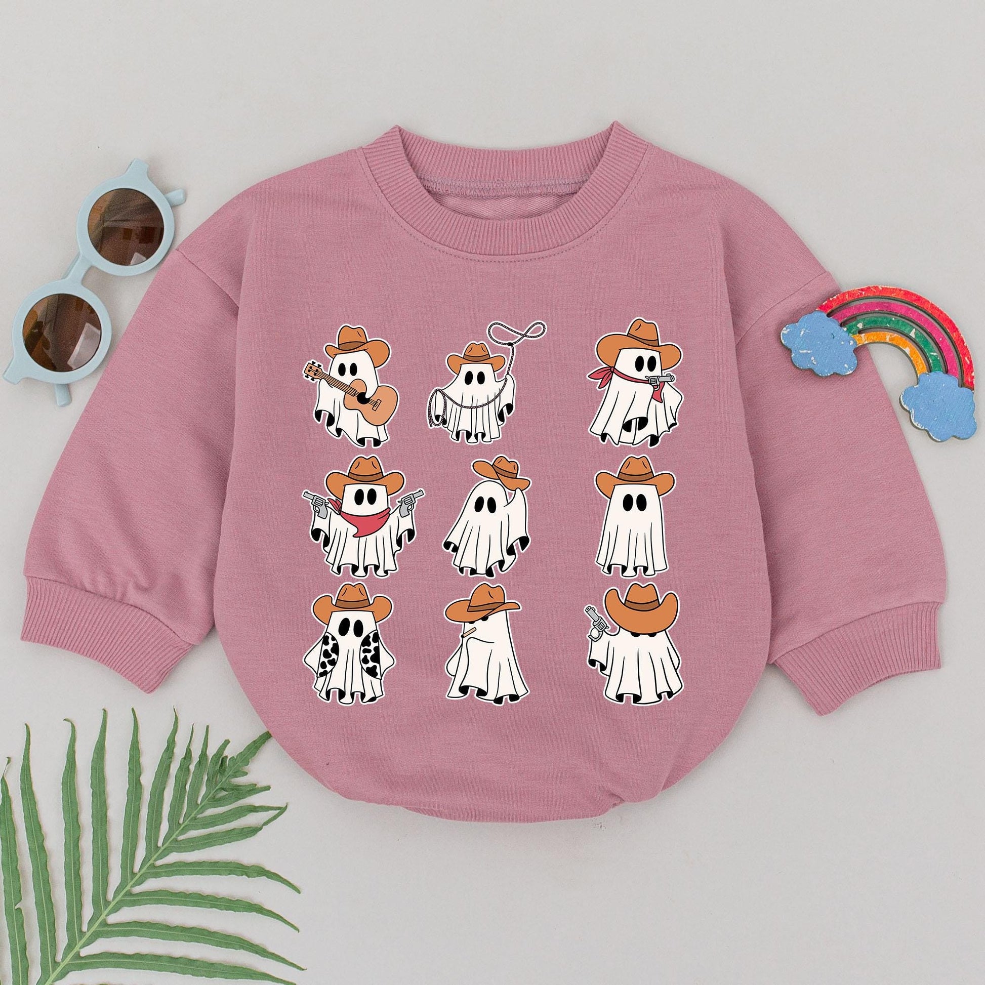 Cowboy Ghost Western Romper: Baby's First Halloween Outfit