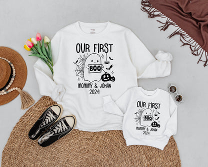 Mama and Mini Spooky Sweatshirts: First Halloween Matching Outfit