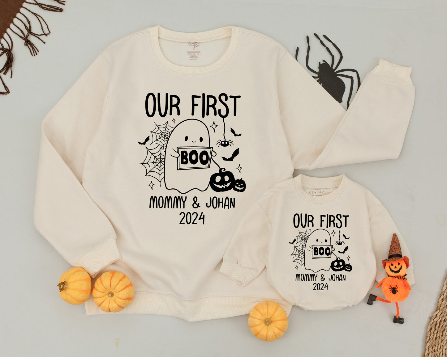 Mama and Mini Spooky Sweatshirts: First Halloween Matching Outfit