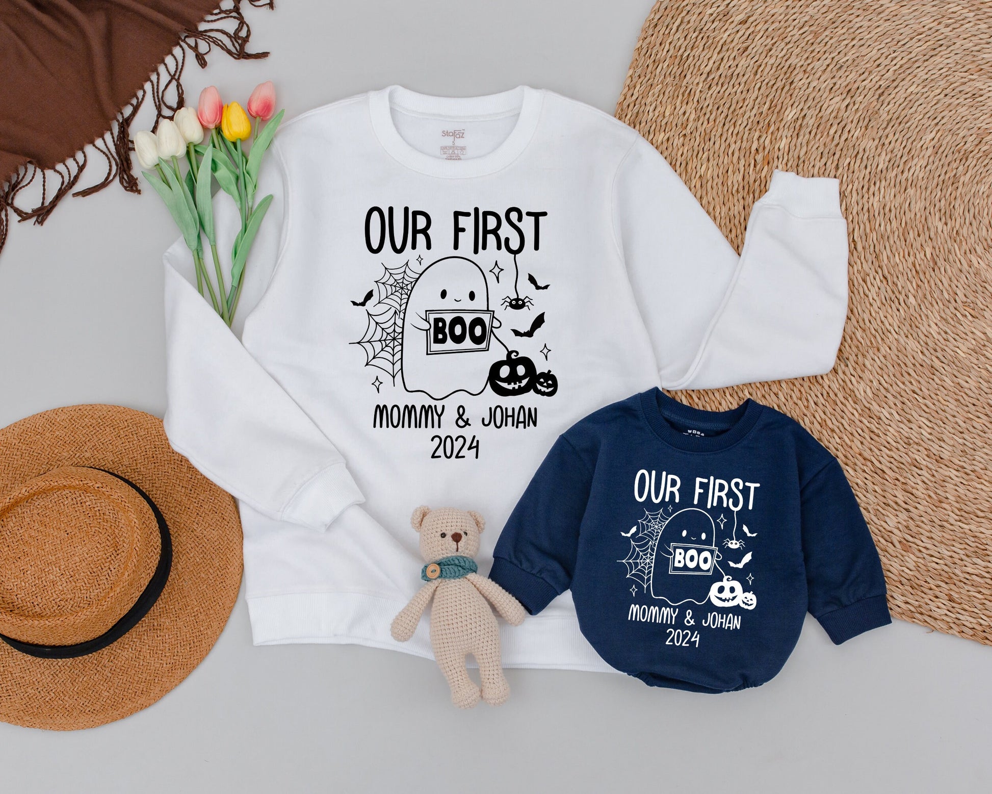 Mama and Mini Spooky Sweatshirts: First Halloween Matching Outfit