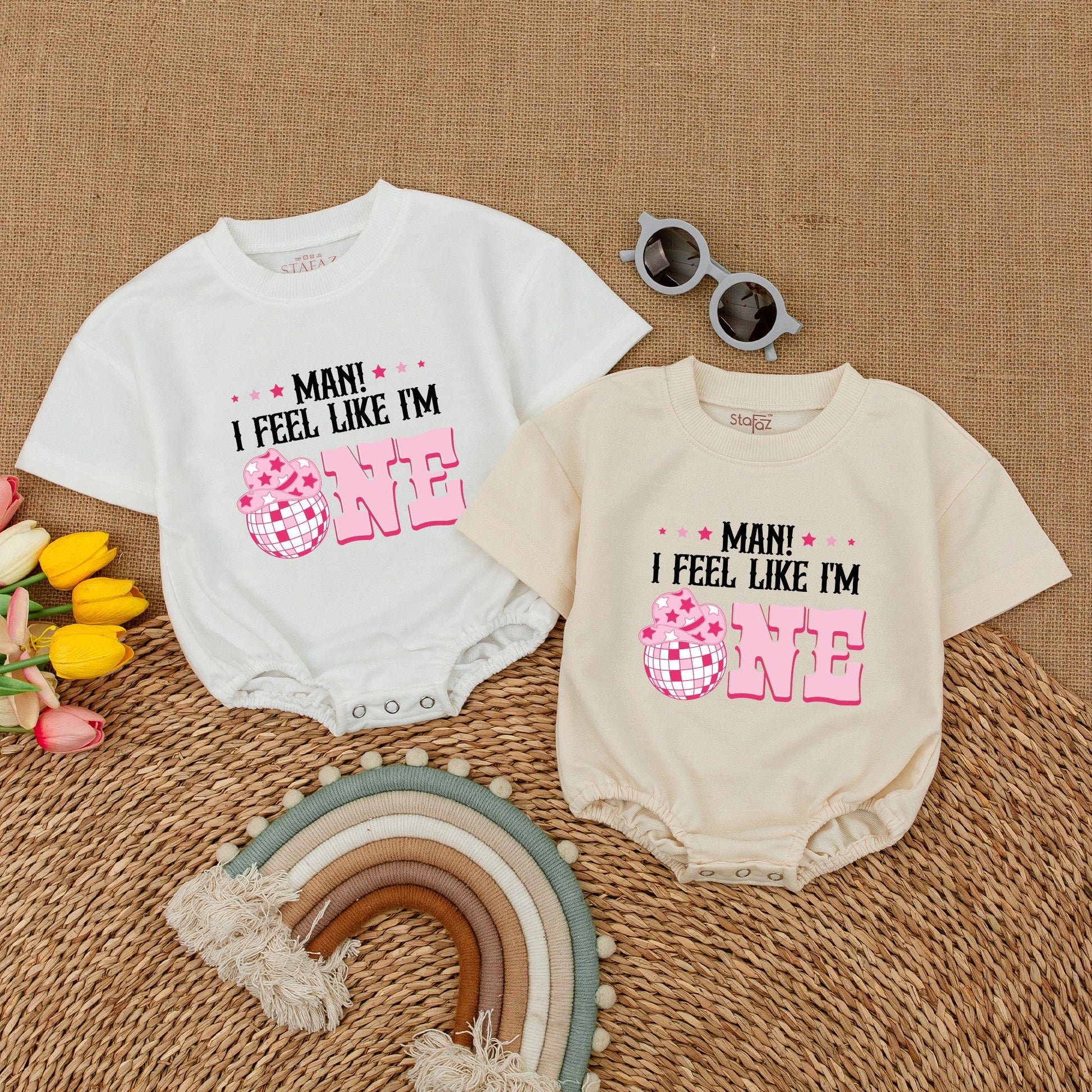 Groovy Cowgirl Romper: 1st Birthday Rodeo Bodysuit Outfit