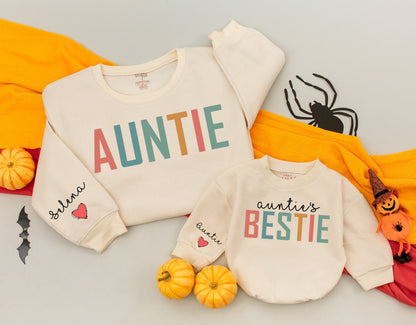 Auntie & Bestie Matching Shirts - Personalized Gifts for Niece/Nephew  