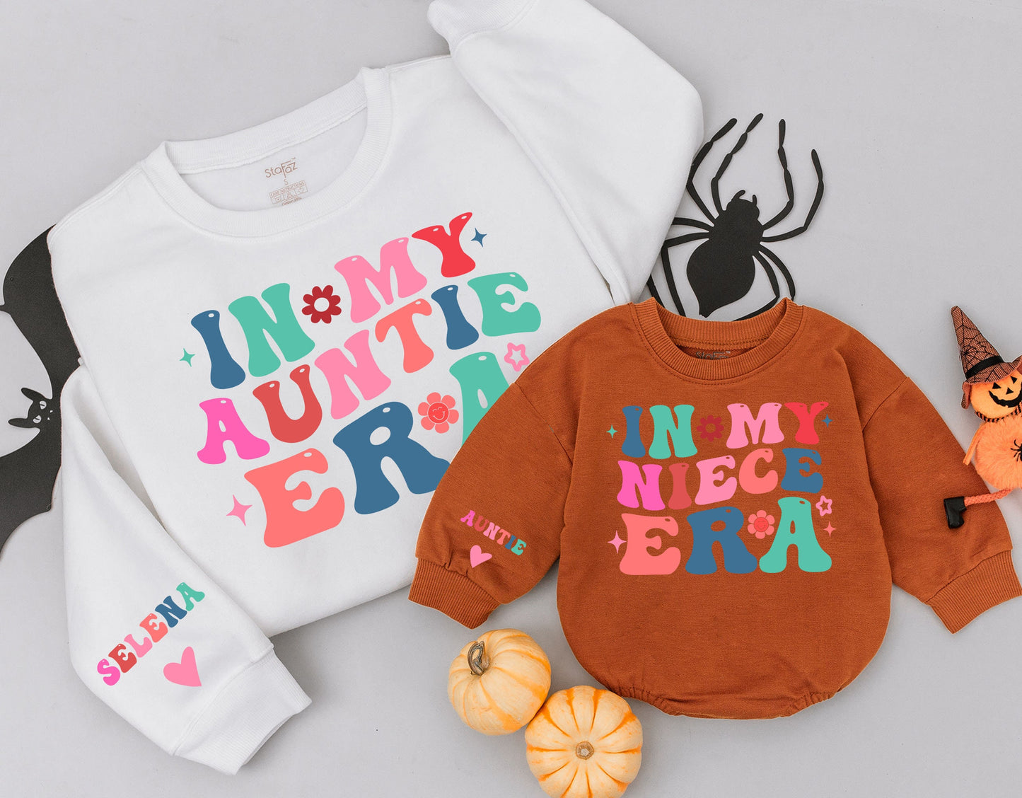 Auntie and Me Retro Sweatshirts: Boho Gifts for Cool Aunties