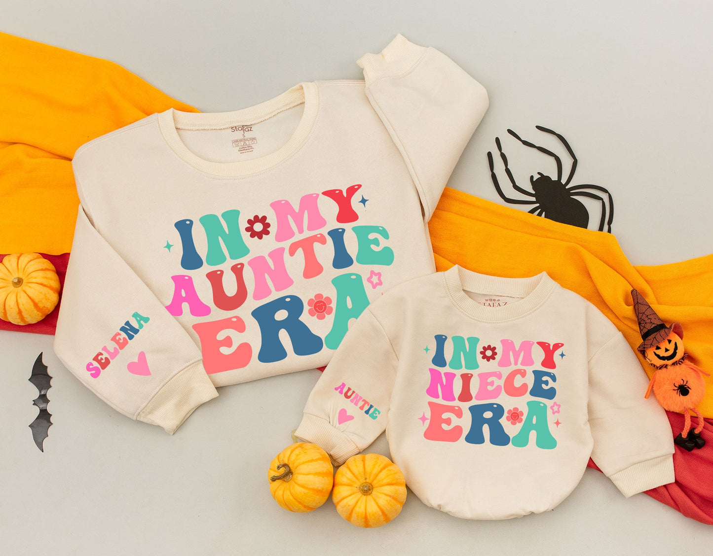 Auntie and Me Retro Sweatshirts: Boho Gifts for Cool Aunties