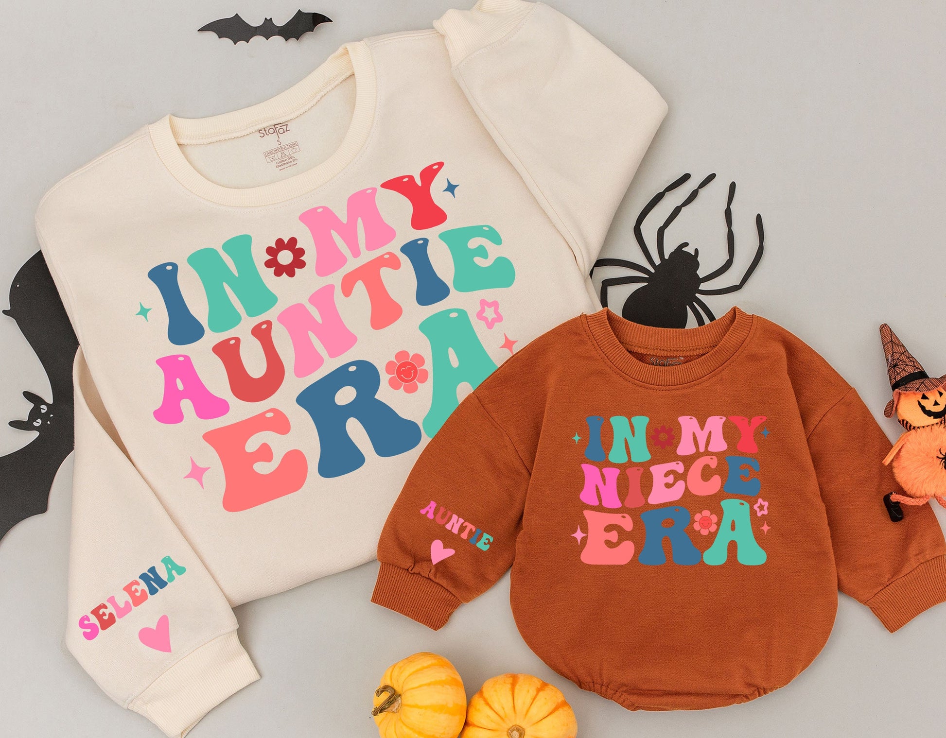 Auntie and Me Retro Sweatshirts: Boho Gifts for Cool Aunties