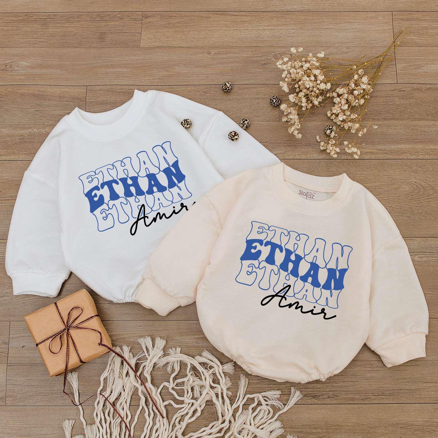 Custom Baby Romper Outfit – Personalized Long Sleeve Gift