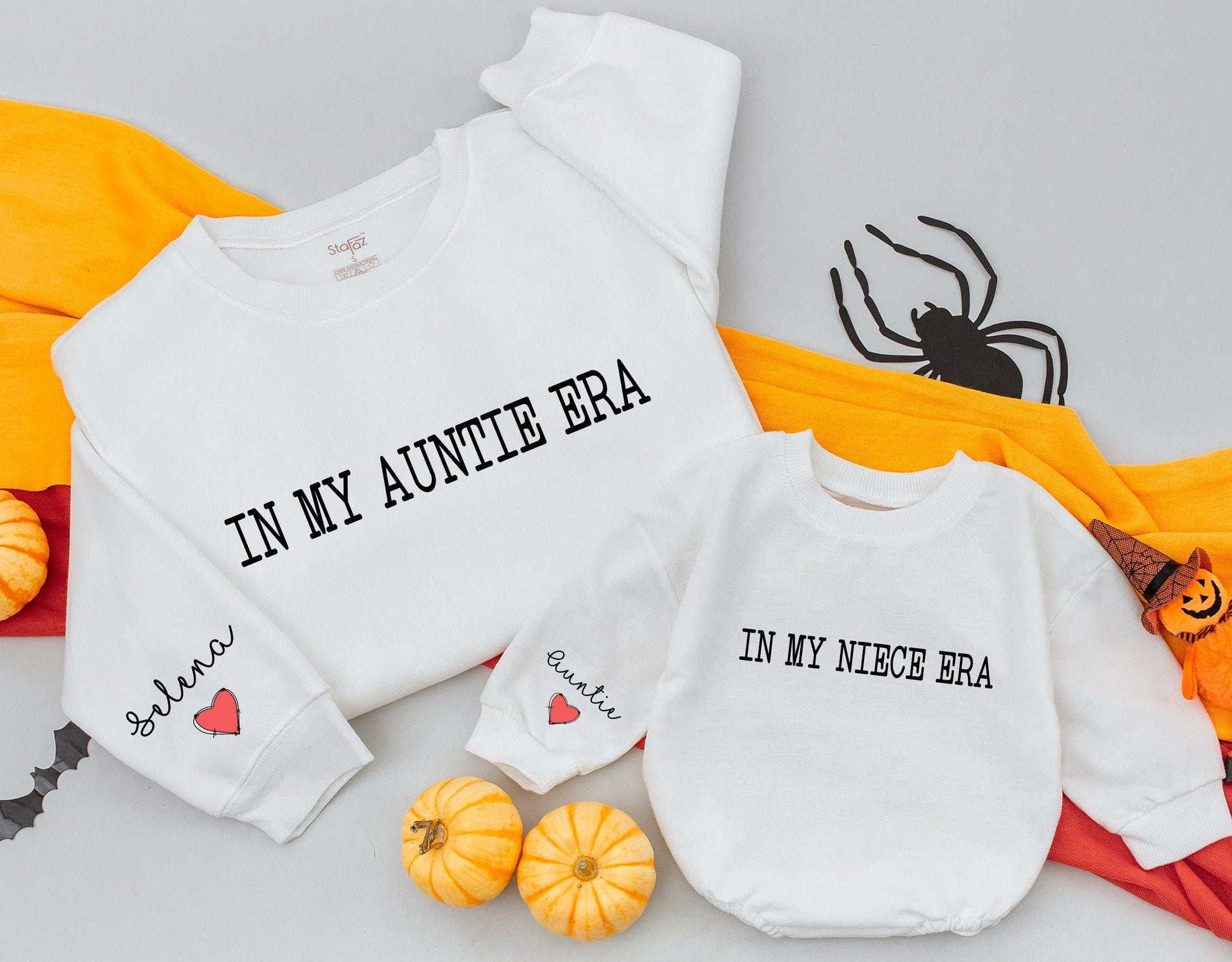 "Auntie and Me Retro Sweatshirt | Trendy Matching Outfits Gift"