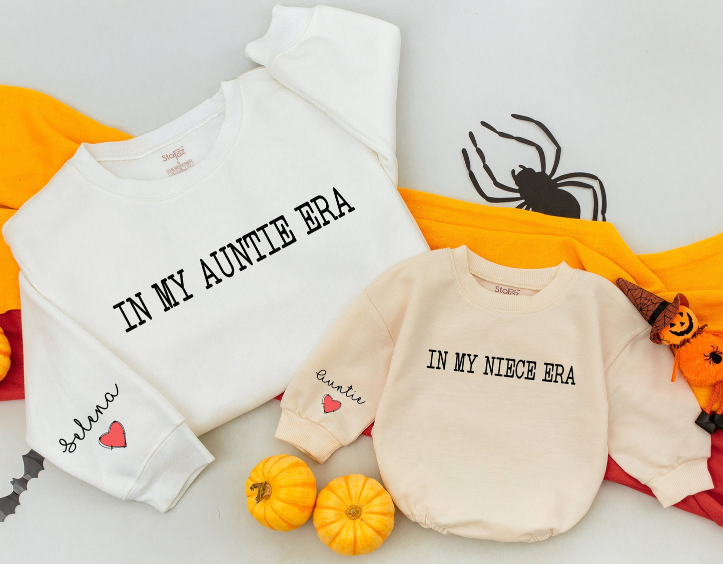 "Auntie and Me Retro Sweatshirt | Trendy Matching Outfits Gift"