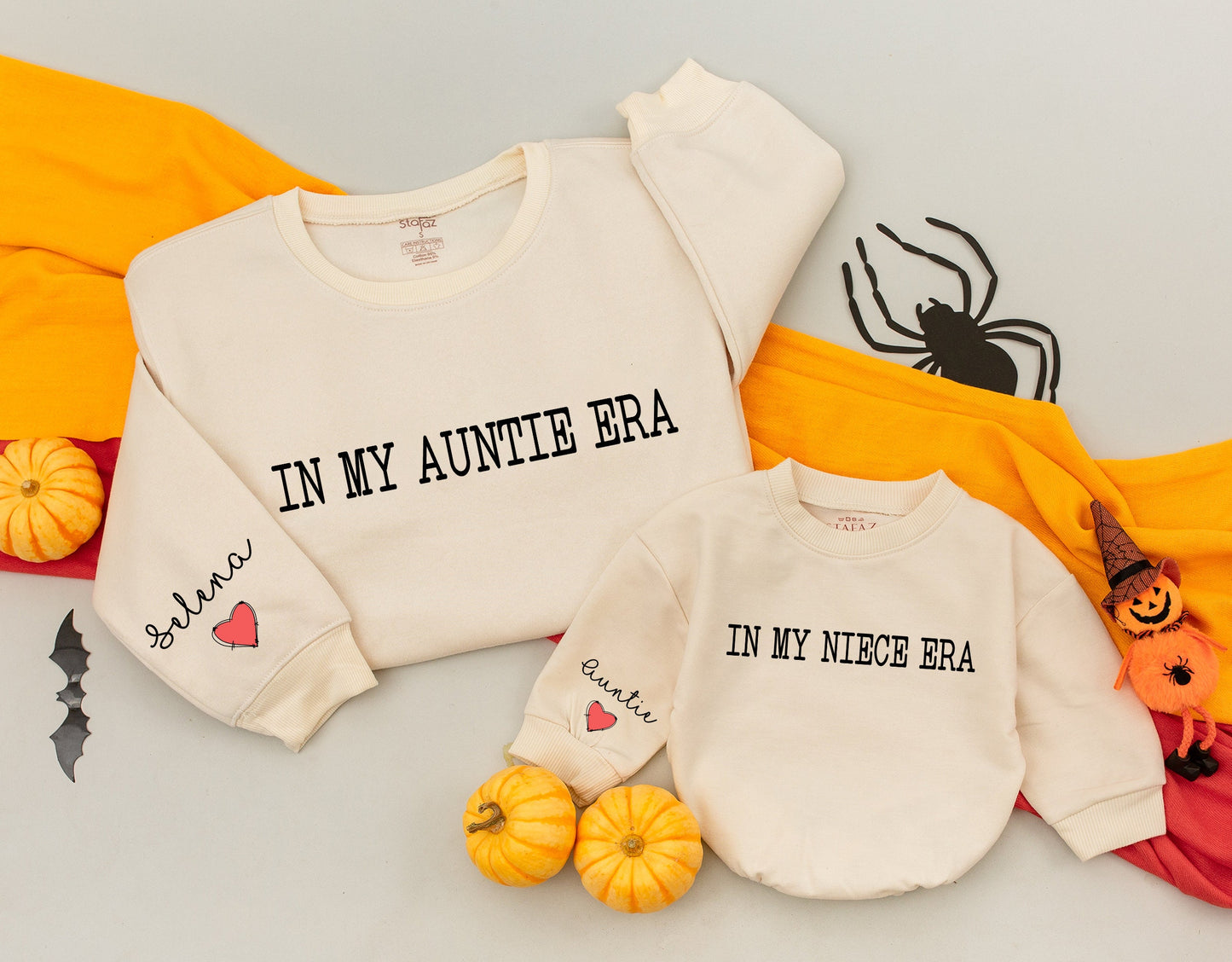 "Auntie and Me Retro Sweatshirt | Trendy Matching Outfits Gift"