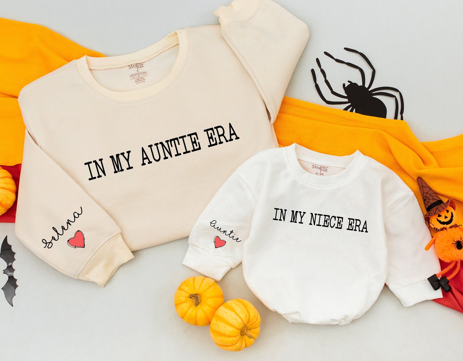 "Auntie and Me Retro Sweatshirt | Trendy Matching Outfits Gift"