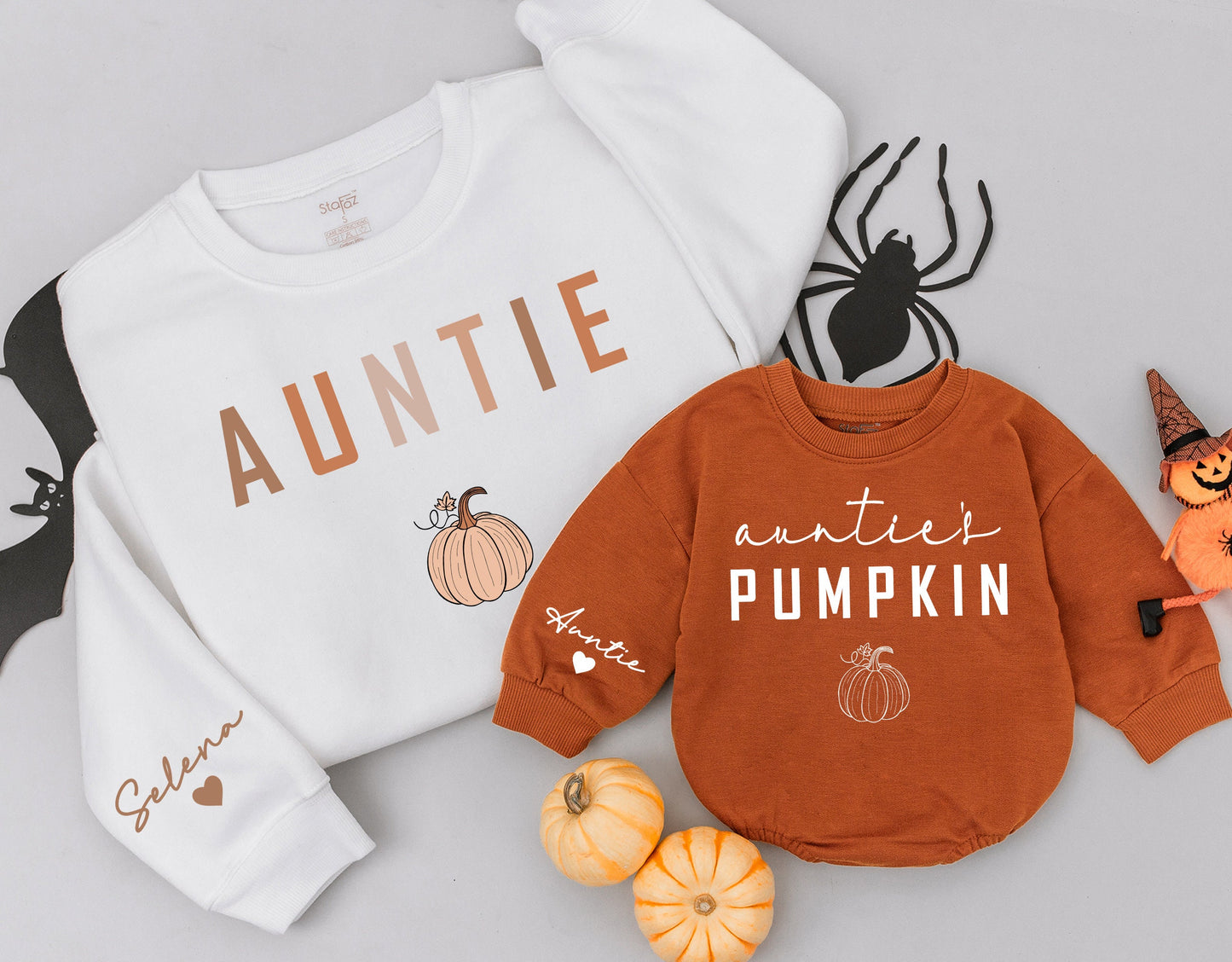 Auntie & Niece Pumpkin Fall Sweatshirts - Cute Matching Outfits