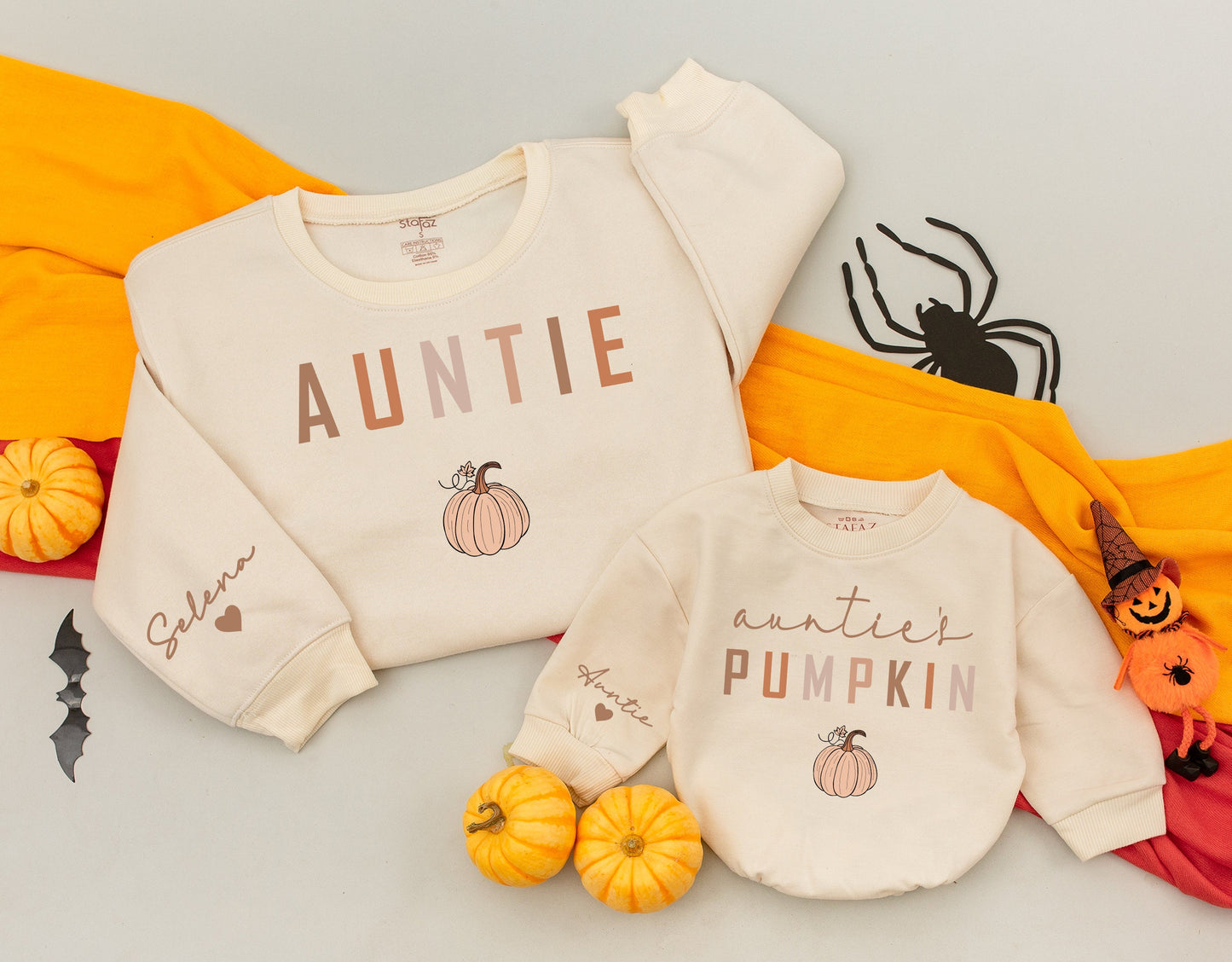 Auntie & Niece Pumpkin Fall Sweatshirts - Cute Matching Outfits