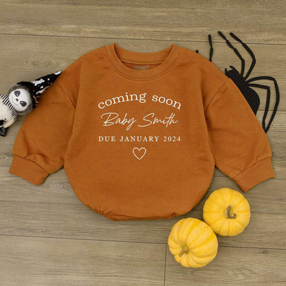 Personalized Coming Soon Baby Bodysuit - Custom Gift for Newborns