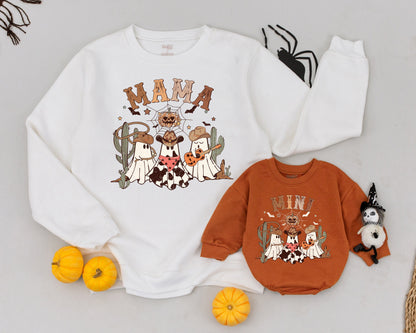 Howdy Halloween: Matching Mommy & Me Sweatshirts for Spooky Fun