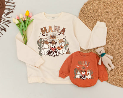 Howdy Halloween: Matching Mommy & Me Sweatshirts for Spooky Fun