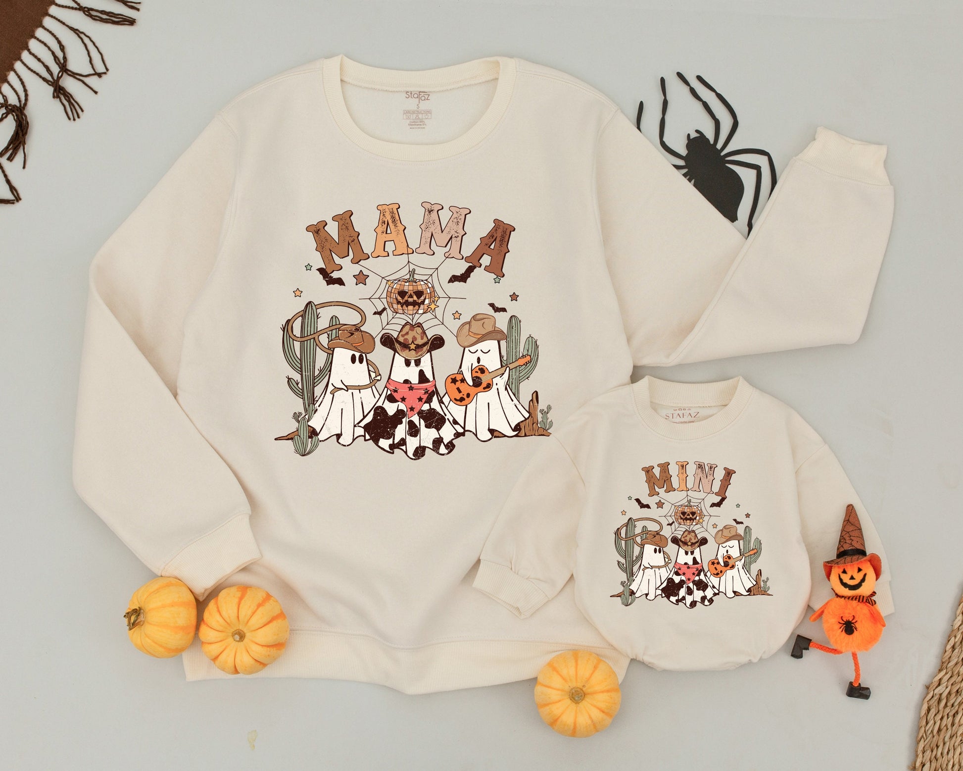 Howdy Halloween: Matching Mommy & Me Sweatshirts for Spooky Fun