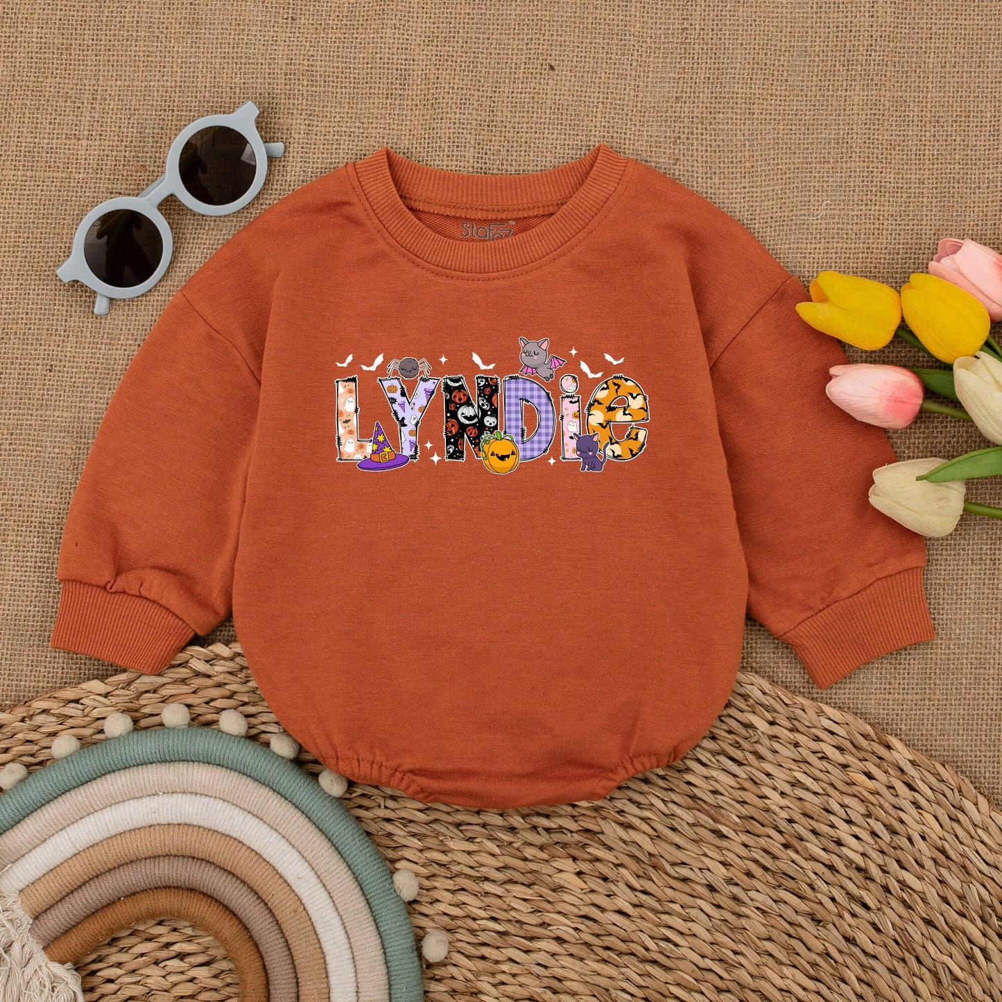 Personalized Halloween Romper for Babies - Cute Fall Baby Bodysuit