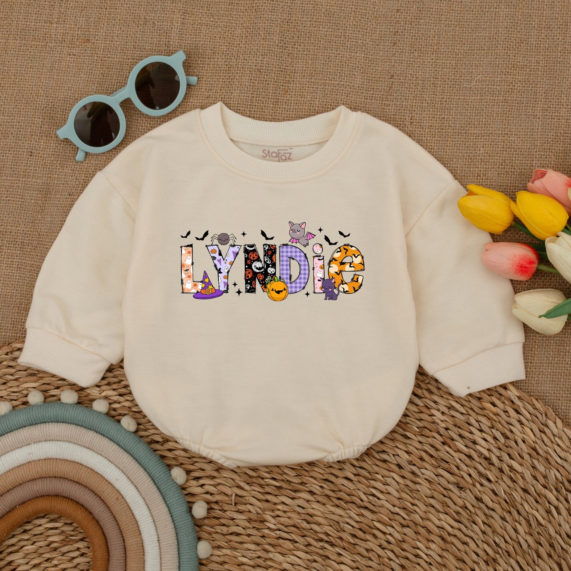 Personalized Halloween Romper for Babies - Cute Fall Baby Bodysuit