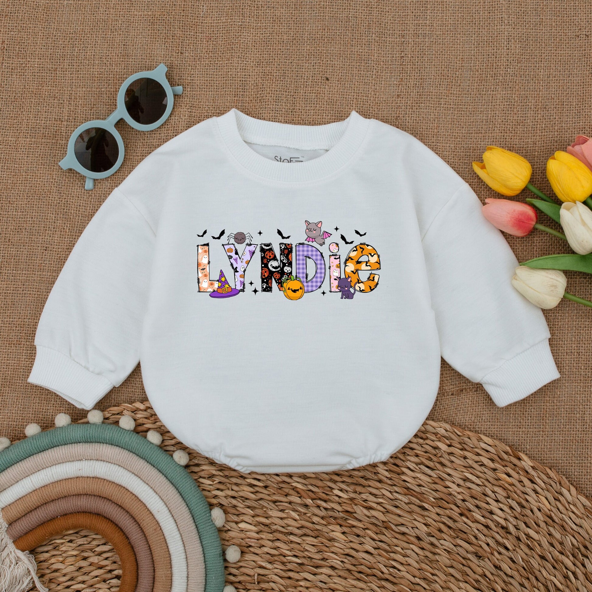 Personalized Halloween Romper for Babies - Cute Fall Baby Bodysuit