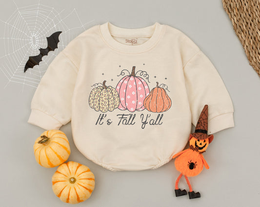 First Thanksgiving Baby Romper - Pumpkin Outfit - Fall Baby Clothes