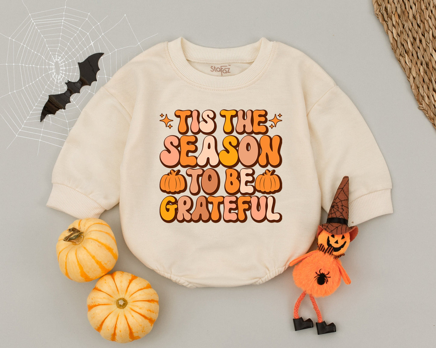 Festive Newborn Romper: Fall Baby Outfit, Thanksgiving & Halloween