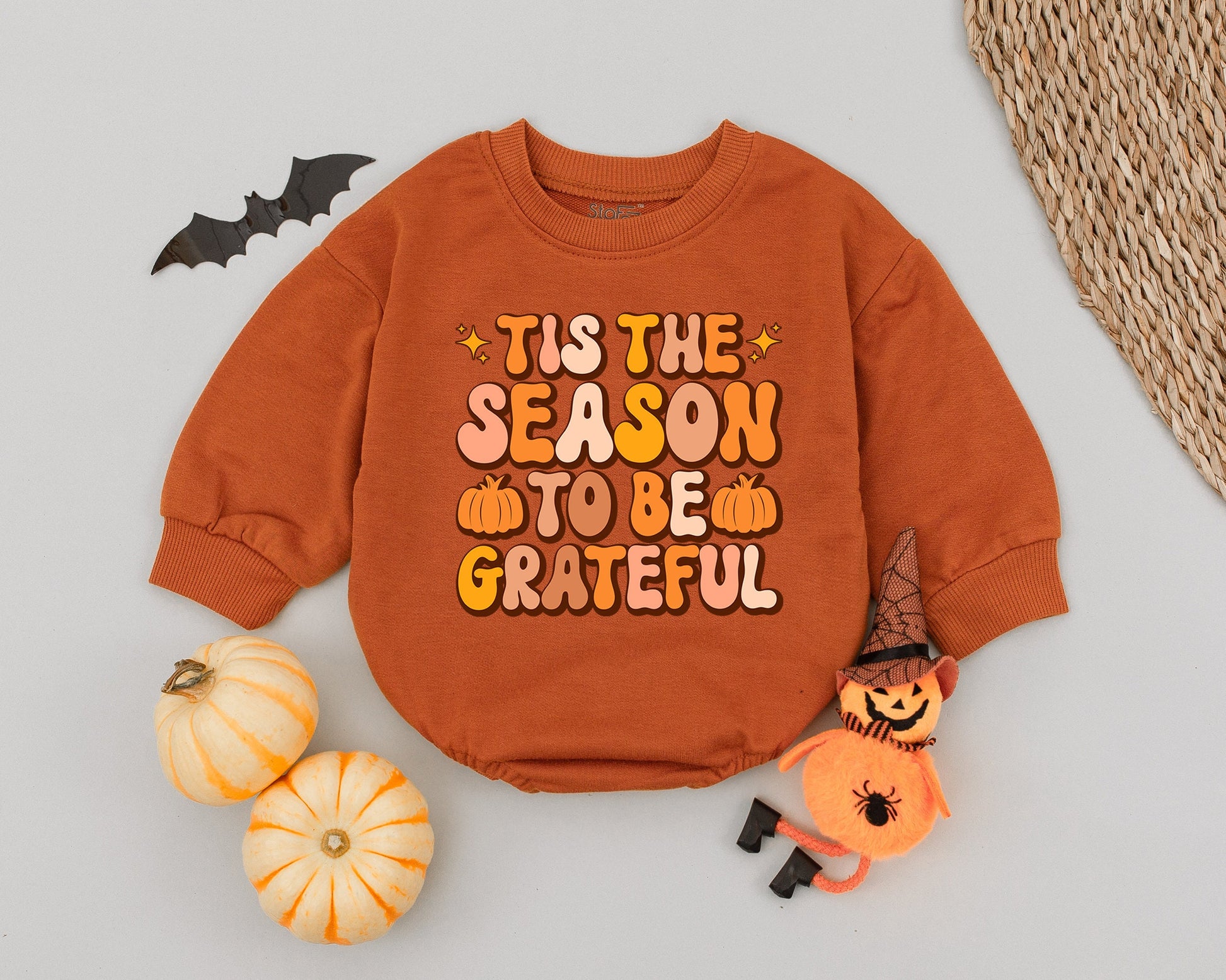 Festive Newborn Romper: Fall Baby Outfit, Thanksgiving & Halloween