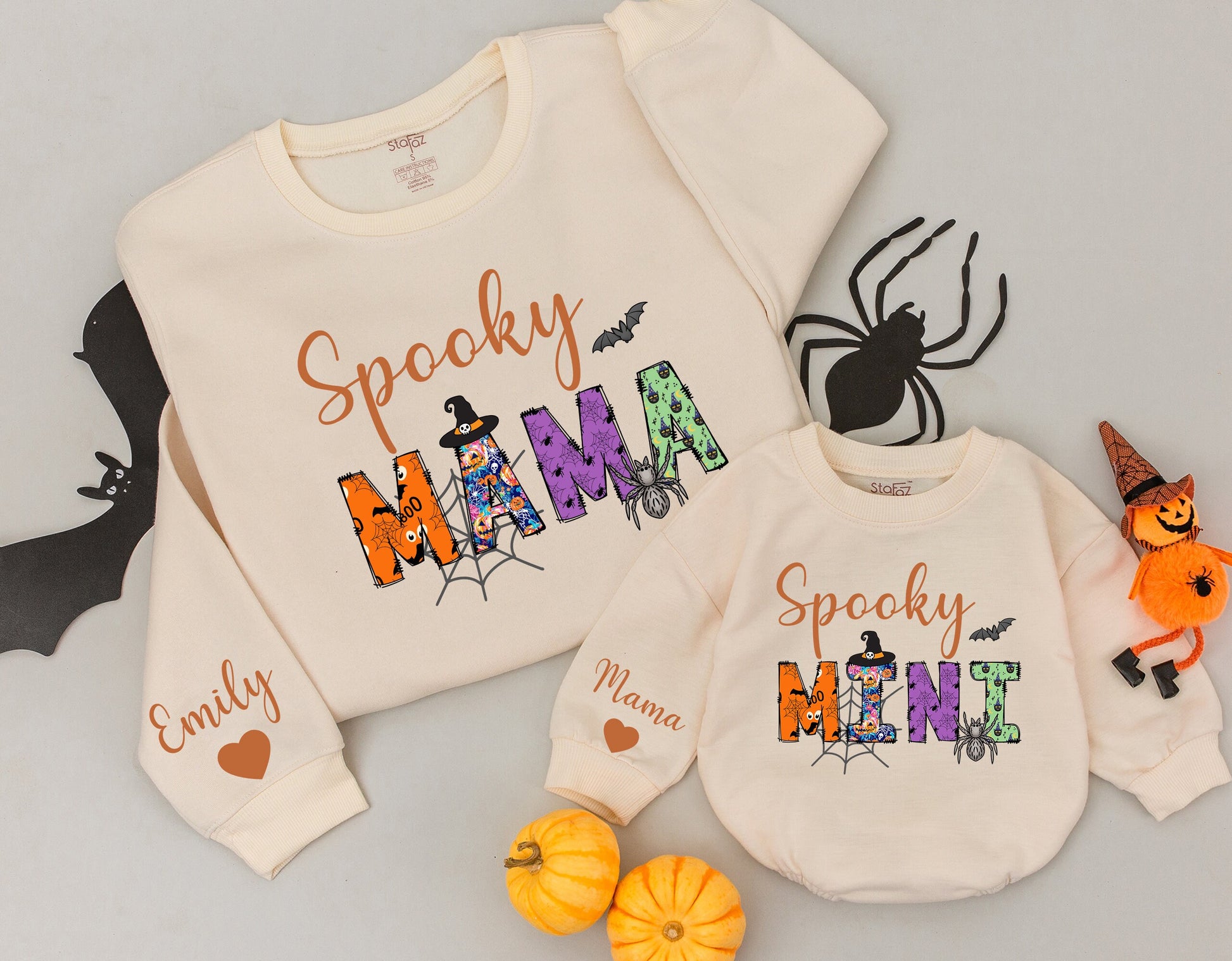 Mama & Mini Halloween Sweatshirts: Cute Spooky Retro Family Outfits