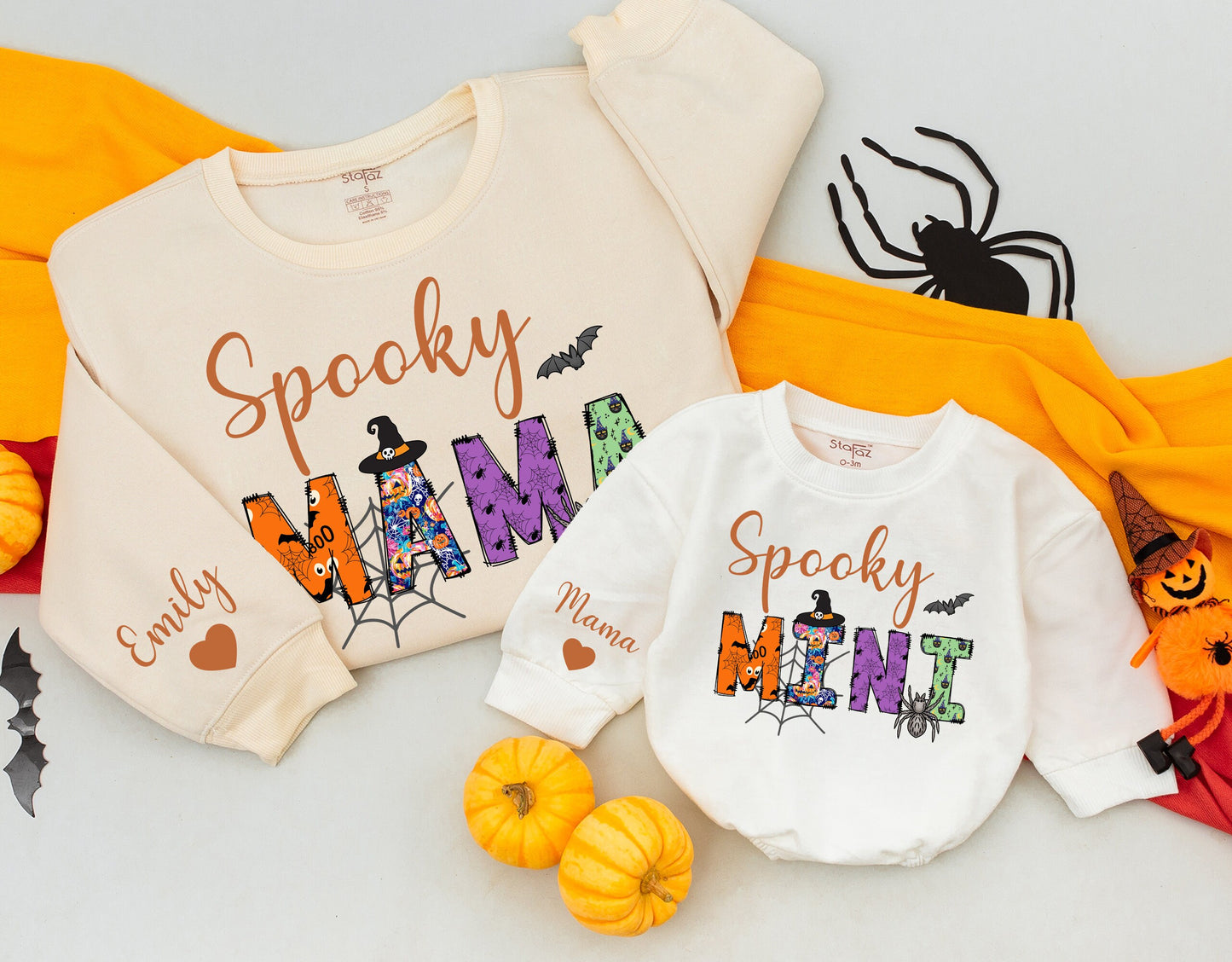 Mama & Mini Halloween Sweatshirts: Cute Spooky Retro Family Outfits