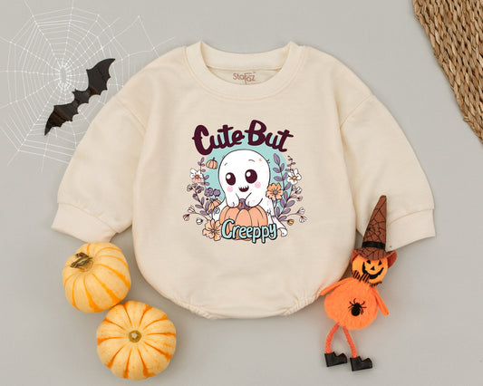 Spooky Cute Baby Romper: First Halloween Unisex Outfit, Retro Fun