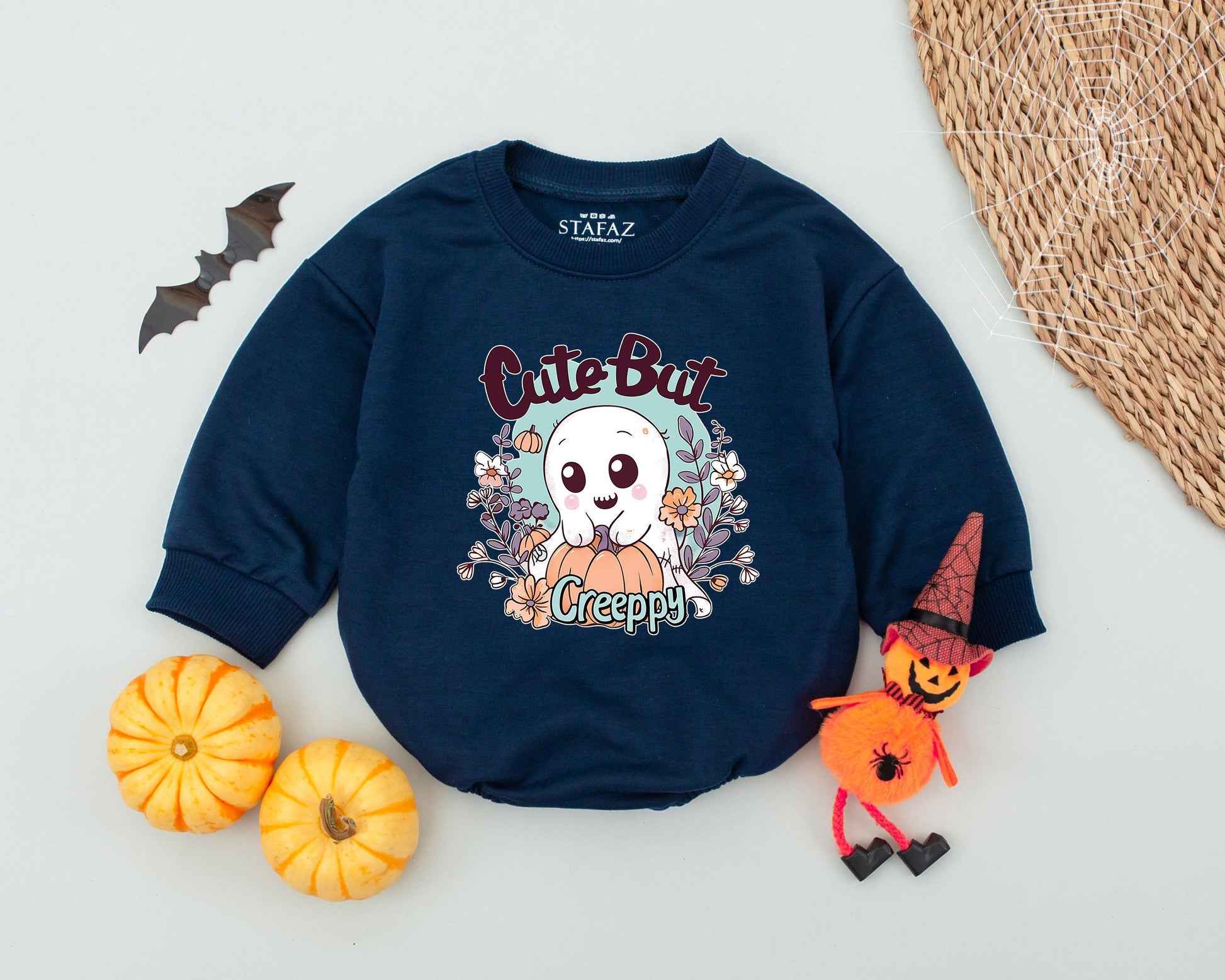 Spooky Cute Baby Romper: First Halloween Unisex Outfit, Retro Fun