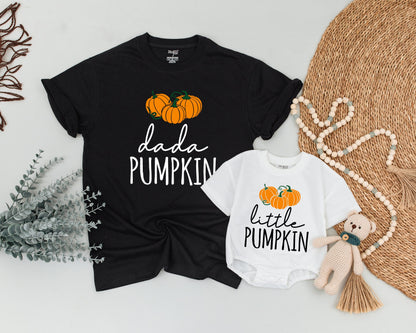Pumpkin Family Halloween Shirts, Retro Matching Outfits, Mommy & Me
