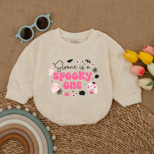 Spooky Ghost Baby Romper – Cute Halloween Outfit for Fall Birthdays  