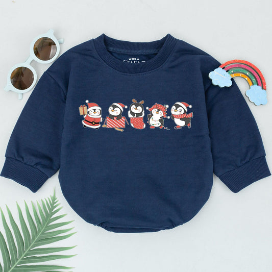 Festive Penguin Baby Romper: 1st Christmas Outfit & Shower Gift  