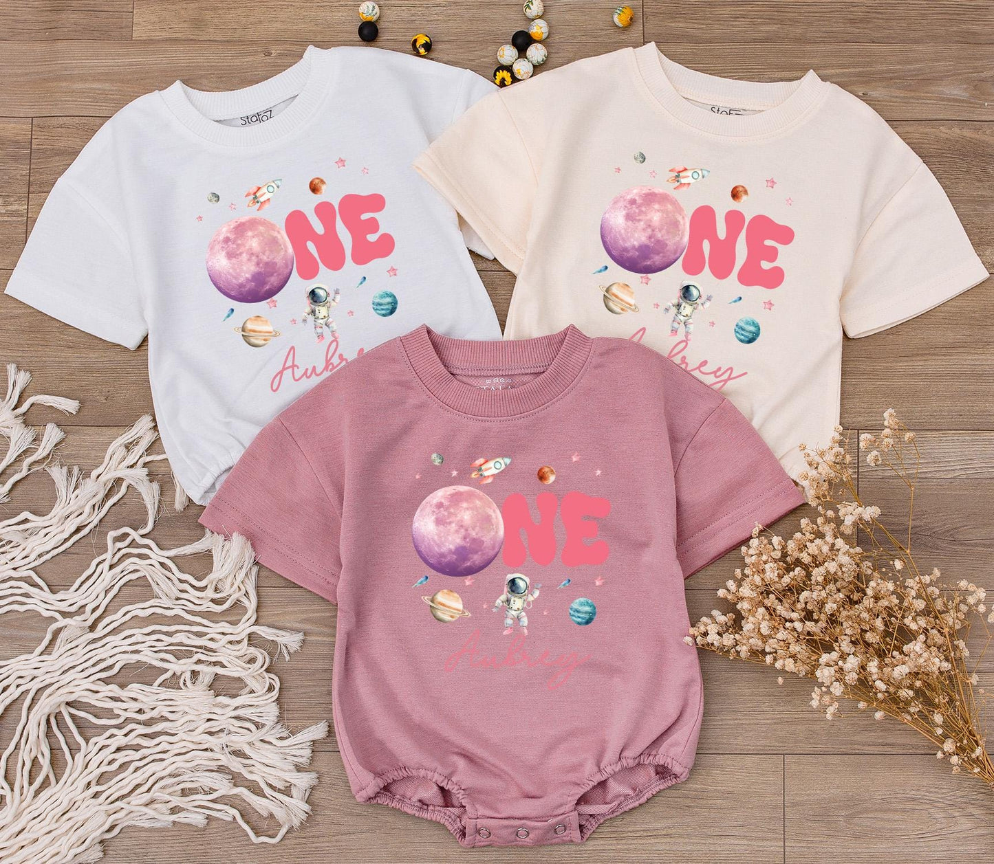 Galactic 1st Birthday Custom Bodysuit - Personalized Baby Tee